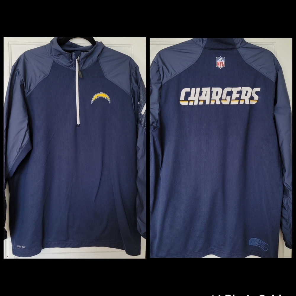 NIKE CHARGERS NFL Blue  Half zip jacket si…